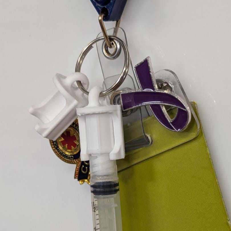Syringe Cap Clip for Badge Reel