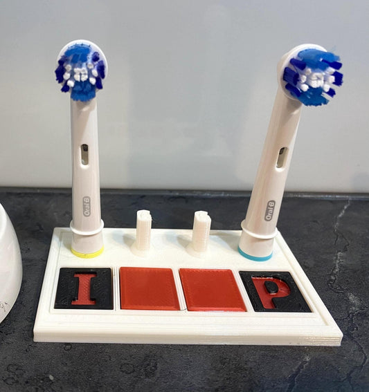 Personalised Toothbrush Holder for Oral-B | Custom 2/4/6 Electric Toothbrush Stand | Bathroom Organizer & New Home Gift