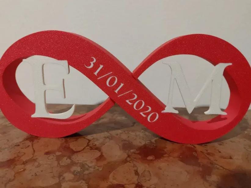 Personalized Infinity Heart Sign