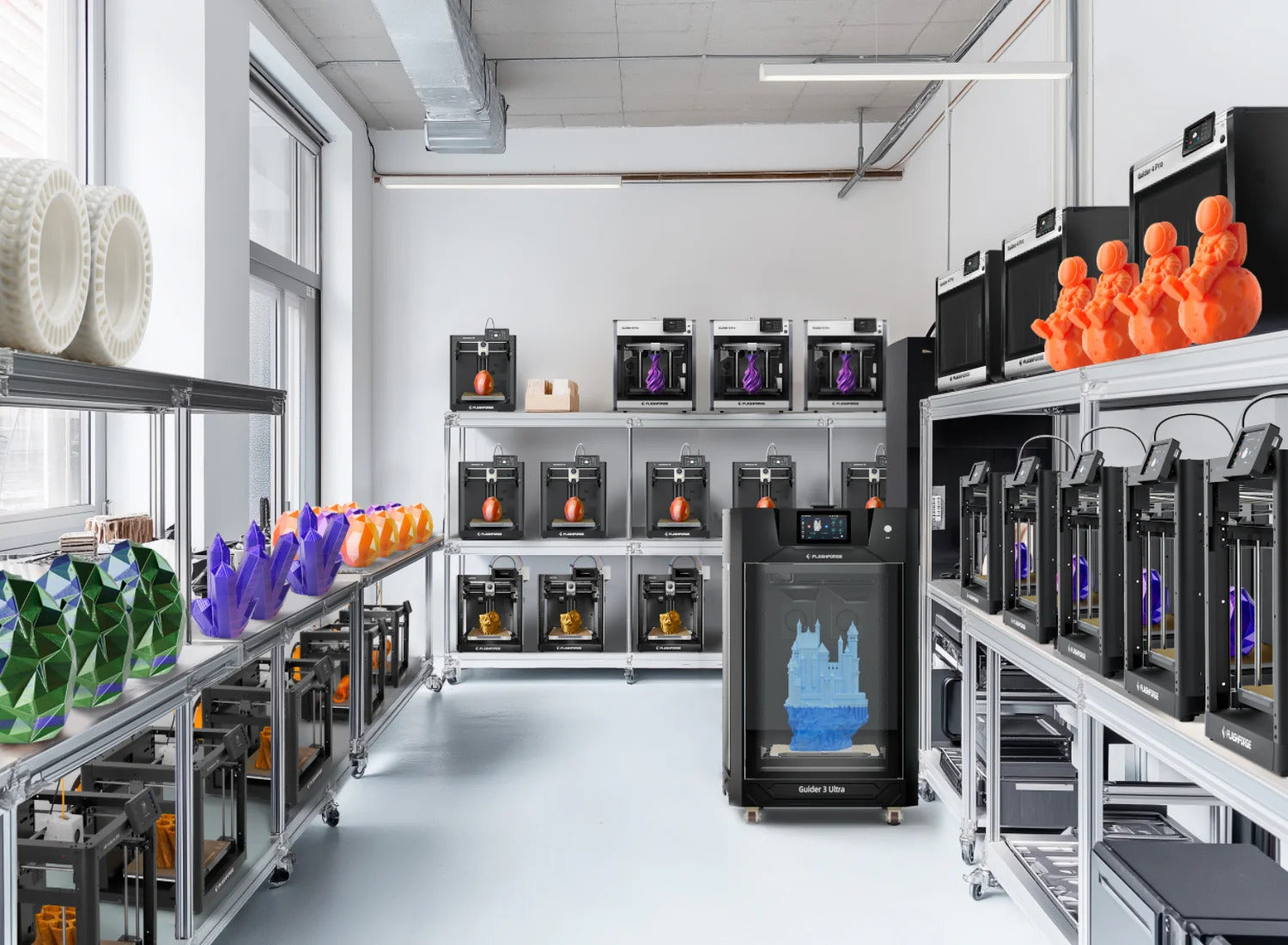 Custom 3D printing service producing bulk quantities of high-quality parts for businesses